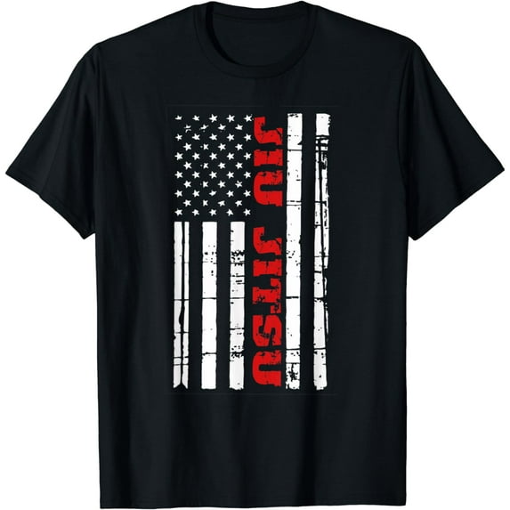 Jiu Jitsu Flag T-Shirt American Jiu Jitsu Shirt BJJ