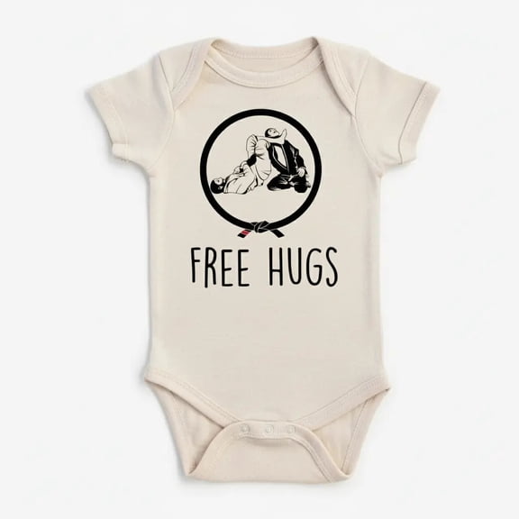 Jiu Jitsu Free Hug Newborn Baby Bodysuit