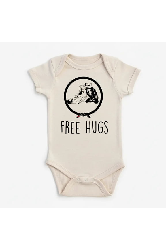 Jiu Jitsu Free Hug Newborn Baby Bodysuit