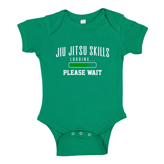 Jiu Jitsu Skills Loading Please Wait Baby Bodysuit One Piece 6 mo Kelly Green
