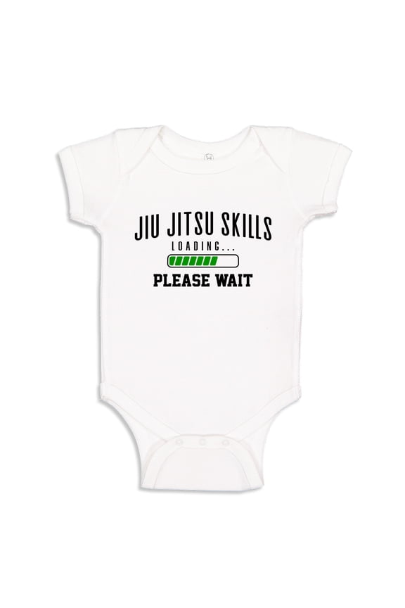 Jiu Jitsu Skills Loading Please Wait Baby Bodysuit One Piece NB White
