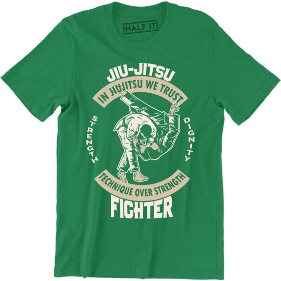 Jiu-Jitsu Technique Over Strength Fighter Martial Arts Men's T-Shirt