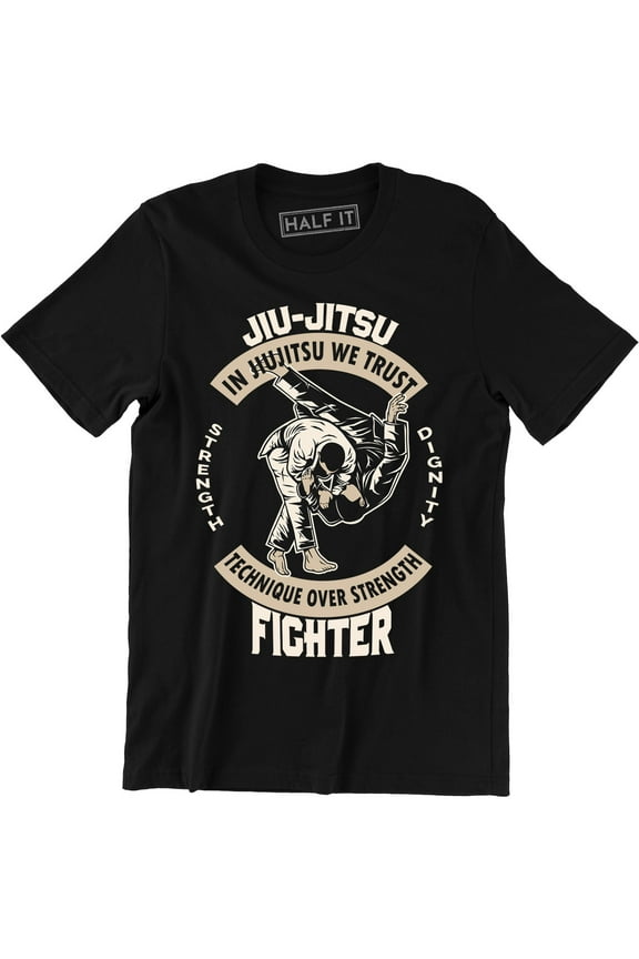 Jiu-Jitsu Technique Over Strength Fighter Martial Arts Men's T-Shirt