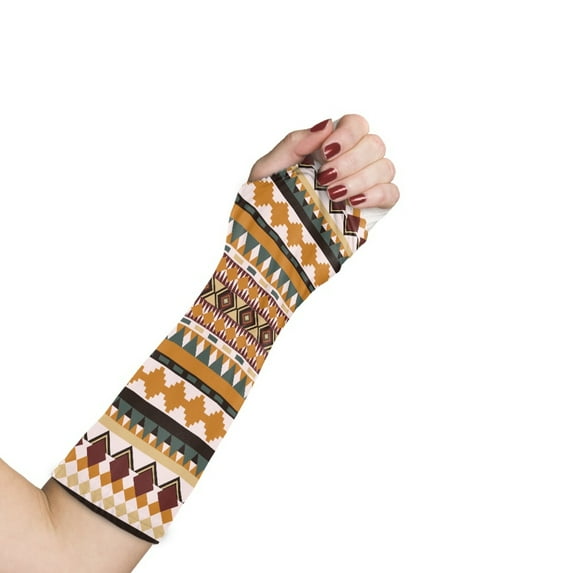 Jiueut Aztec Tribal Arm Cast Cover Arm Cast Sleeve with Thumb Cover Size M Hand Cast Covers for Shower Adult Easy to Clean Decorative Arm Plaster Cover for Seniors