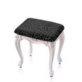 thumbnail image 1 of Jiueut Black Leopard Print Bar Stool Cover, Stretch Rectangle Bar Stool Covers Protector Jacquard Chair Seat Slipcover Saddle Bar Stool Slipcover for Wooden Metal Bench, Set of 2, 1 of 7