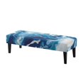 thumbnail image 1 of Jiueut Blue White Marble Print Bench Slipcover for Dining Room, Anti Dust Bench Seat Protector Cover with Elastic Band Machine Washable Rectangle Seat Cushion Long Chair Seat Cover for Home Hotel, 1 of 7