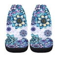thumbnail image 1 of Jiueut Boho Mandala Flower Print Car Seat Covers, 2 PCS Easy to Clean High Back Seat Covers Breathable Vehicles Seat Covers Universal Fit for Car, Truck, SUV, Vans, 1 of 7