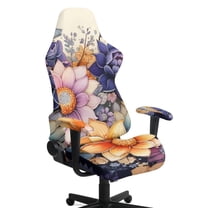 Jiueut Boho Mandala Print Gaming Chair Cover with Armrest Cover, Anti Slip Computer Chair Slipcovers Washable High Back Chairs Protection with Zipper