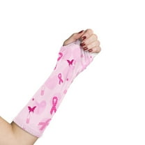 Jiueut Breast Cancer Arm Cast Cover Pink Ribbon Arm Cast Sleeve with Thumb Cover Washable Cast and Bandage Protector Size S Hand Cast Covers for Shower Adult Cast Covers