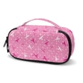 thumbnail image 1 of Jiueut Breast Cancer Insulin Storage Bag Pink Ribbon Insulin Bags for Women Insulin Cooler Bag Cooling Storage Carrying Pouch Storage Bags with Zipper Diabetic Supply Bag, 1 of 7
