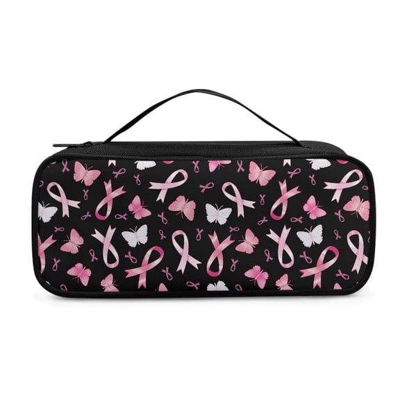 Jiueut Breast Cancer Stethoscope Storage Bag Storage Bags with Zipper Pink Ribbon Stethoscope Case for Nurse and Doctor Portable Stethoscope Case Compatible Stethoscope Case Kit