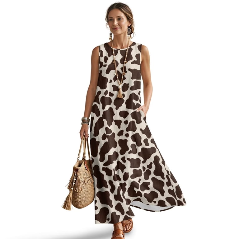 cow print dress brown Ivory Wallis Cow Print D Ring Shirt Dress
