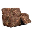 thumbnail image 1 of Jiueut Brown Leopard Lightning Print Loveseat Reclining Covers, Non Slip Sofa Slipcover Soft Reclining Couch Covers with Side Storage Pockets Set of 6, 1 of 7