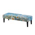 thumbnail image 1 of Jiueut Butterfly Daisy Pattern Bench Covers for Dining Room, Dustproof Rectangle Dining Chair Slipover Easy to Clean Bench Seat Protection for Dining Room, Kitchen, Bedroom, 1 of 7
