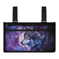 thumbnail image 1 of Jiueut Butterfly Wolf Wheelchair Armrest Side Hanging Storage Bag Wheelchair Pouches with Pockets for Women Electric Wheelchair Bags to Hang on Side Bag for Wheelchair, 1 of 7