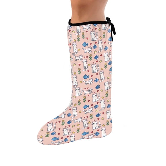 Jiueut Cartoon Cat Leg Cast Cover Outdoor Protection Leg Cover Bandage Protector Size L Removable Outdoor Leg Protection Cover Leg Plaster Sleeve for Adult Teens