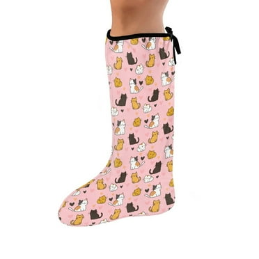 Jiueut Cartoon Cat Leg Cast Covers Cast Sock Cover for Foot Kids Size S Breathable Soft Leg Cast Protector Childs Foot Cast Cover for Outdoors Decorative Cast Covers