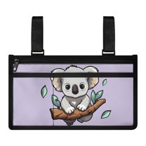 Jiueut Cartoon Koala Wheelchair Side Organizer Storage Bag Armrest Pouch Wheelchair Pouch Back Pocket for Adults Outdoor Chair Armrest Storage Organizer Hanging Bag