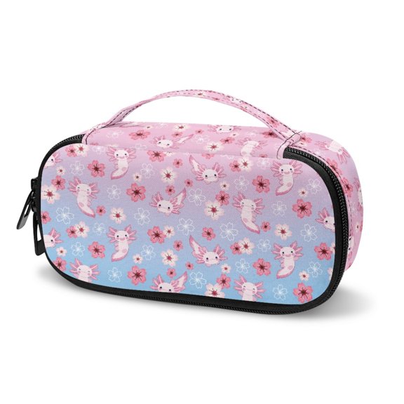 Jiueut Cherry Axolotl Insulin Storage Bag Insulin Refrigeration Storage Bag Cold Storage Bags Insulated for Travel Storage Bags with Zipper Insulin Bags for Women