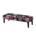 thumbnail image 1 of Jiueut Cherry Blossom Print Dining Bench Cover, Anti Dust Bench Seat Protector Cover with Elastic Band Machine Washable Rectangle Seat Cushion Long Chair Seat Cover for Home Hotel, 1 of 7