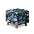 thumbnail image 1 of Jiueut Cherry Blossom Print Footstool Cover, Washable Square Slipcover with Non Slip Bottom Soft Foot Stool Protection Universal Fit for Most Footrest Sofa, 1 of 7
