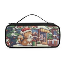 Jiueut Christmas Cat Stethoscope Storage Bag Stethoscope Pouch Bag Storage Bag Organizer Stethoscope Carrier Bag & Case Storage Bags with Zipper for Travel