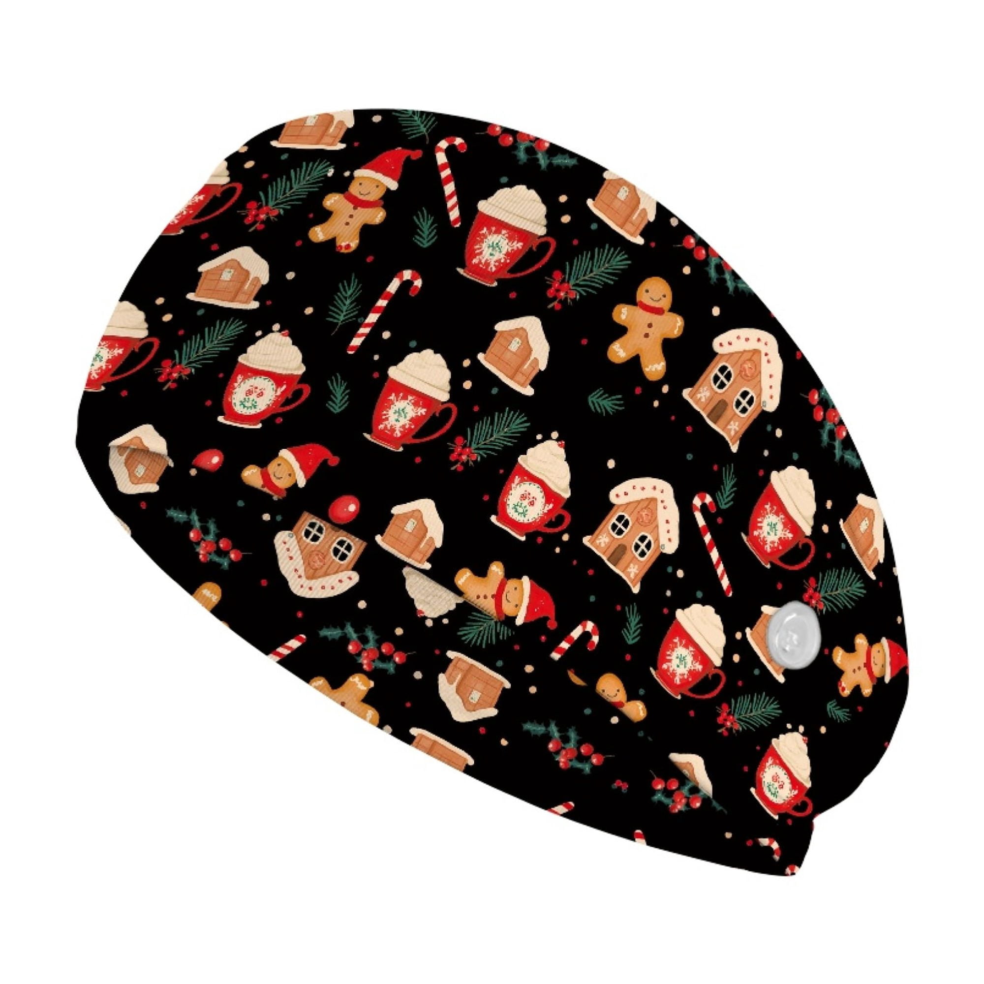 Button Mask Jiueut Christmas Nurse Button Headband Gingerbread Man Nursing ...