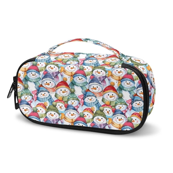 Jiueut Christmas Snowman Insulin Storage Bag Insulin Cooler Bag Cooling Storage Carrying Pouch Insulin Pouch for Kids Storage Bags with Zipper for Travel Diabetic Supply Bag
