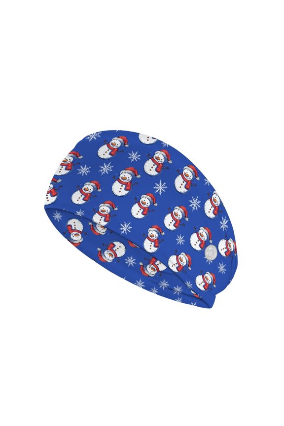 Christmas Snowman Nurse Button Headband Nurse Headbands with Buttons for Mask Nurse Headbands for Women Non Slip Nurse Headbands Thin Sport Headband Sweat