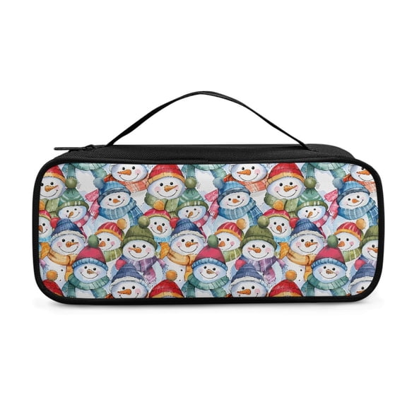 Jiueut Christmas Snowman Stethoscope Storage Bag Nurse Accessories for Work Stethoscope Storage Zipper Bags for Organizing Portable Stethoscope Case Compatible for Clinics Use