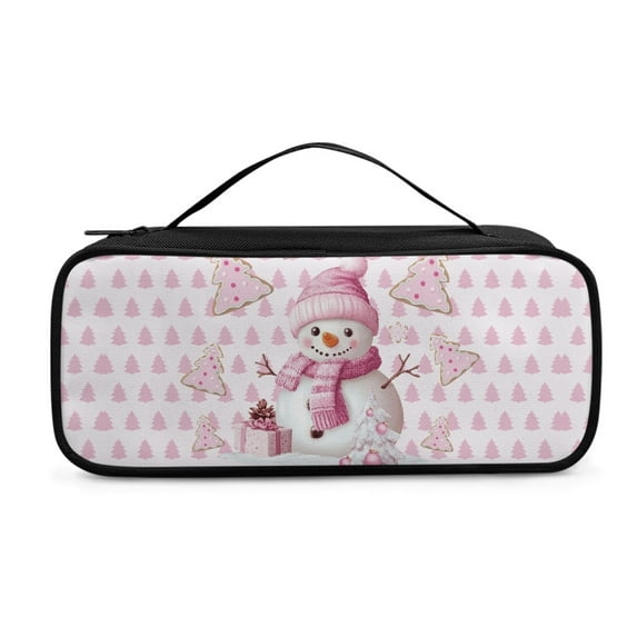 Jiueut Christmas Snowman Stethoscope Storage Bag Storage Bags with Zipper for Travel Handle Bag with Stethoscope Storage Carrying Bag for Nurse Accessories with Extra Room