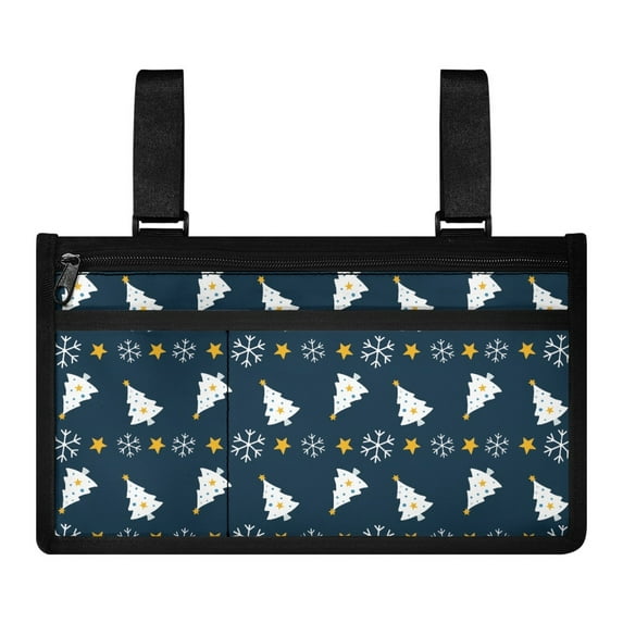 Jiueut Christmas Tree Wheelchair Side Bags for the Armrest Electric Wheelchair Bags to Hang on Side for Seniors Wheelchair Storage Bag Wheelchair Pouch Back Pocket