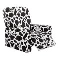 thumbnail image 1 of Jiueut Cow Dog Paw Print Recliner Chair Covers, Polyester Spandex Recliner Cover with Elastic Bottom Anti Dust Recliner Slipcover for Universal Fit, 1 of 7
