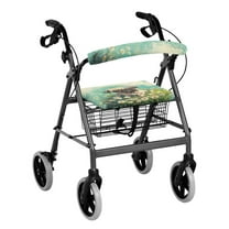 Jiueut Daisy Pug Rollator Walker Seat and BackRest RollBar Covers Set for Seniors 2 Piece Padded Seat Cushion for Rollator Walker Washable Drive Rollator Walker Seat Cushions