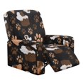 thumbnail image 1 of Jiueut Dog Paw Cow Pattern Recliner Cover, Anti Slip Couch Protection Soft Recliner Chair Covers with Storage Pockets, 1 of 7