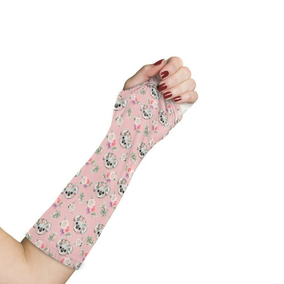 Jiueut Flower Koala Arm Cast Cover Arm Cast Protector for Shower Kids Size S Hand Cast Covers for Shower Adult Decorative Arm Plaster Cover with A Thumb Hole Wrist Cast Cover
