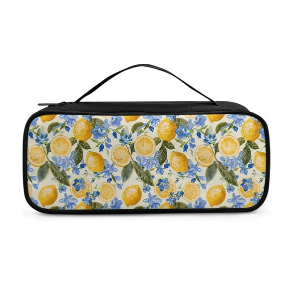 Jiueut Flower Lemon Stethoscope Storage Bag Storage Bags with Zipper Stethoscope Case for Nurse and Doctor Handle Bag with Stethoscope Case for Stethoscope with Extra Room