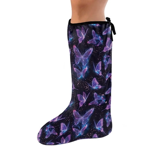 Jiueut Galaxy Butterfly Leg Cast Cover Soft Fabric Leg Plaster Sleeve Kids Leg Cast Cover Sock Size M Washable Leg Cast Protector Easy to Put on Outdoor Cover for Kids Girls