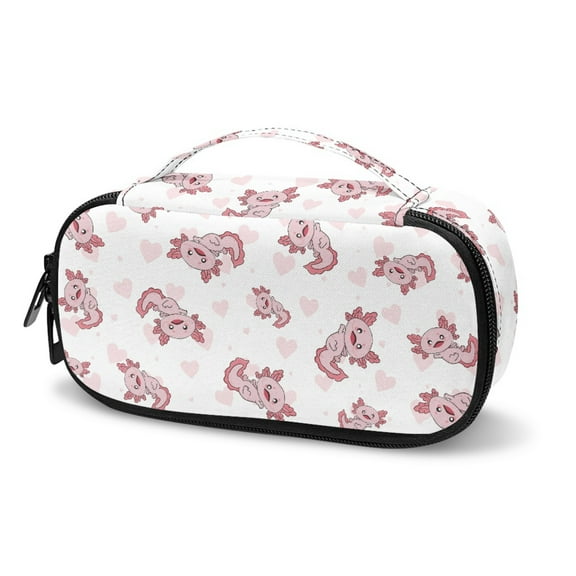 Jiueut Heart Axolotl Insulin Storage Bag Diabetic Care Organizers & Travel Kits Traveling Bag for Medicine Insulin Storage Bags with Zipper Insulin Bags for Women