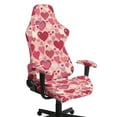 thumbnail image 1 of Jiueut Heart Print Gaming Chair Cover Pack of 4, Soft Rotating Chair Slipcovers with Armrest Cover Computer Reclining Chair Slipcover with Elastic Bottom Valentine's Day Decor, 1 of 7