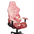 thumbnail image 1 of Jiueut Heart Print Gaming Chair Cover Set of 4, Wear Resistant High Back Computer Chair Cover with Stretchable Band Universal Rotating Chair Protection with Armrest Cover Valentine's Day Decor, 1 of 7