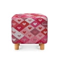 thumbnail image 1 of Jiueut Heart Print Ottoman Slipcover, Foldable Square Slipcover with Elastic Bottom Thick Footstool Protection Universal Fit for Most Footstool Sofa Valentine's Day Decor, 1 of 7
