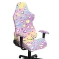 thumbnail image 1 of Jiueut Heart Tie Dye Print Gaming Chair Cover with Armrest Cover, Universal Rotating Chair Cover Anti Slip Computer Chair Slipcovers Washable Gaming Reclining Chair Protection with Elastic Band, 1 of 7