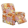 thumbnail image 1 of Jiueut Hippie Daisy Flower Print Recliner Chair Covers, Elastic Sofa Slipcover Stretchable Reclining Chair Protector with Easy Installation, 1 of 7