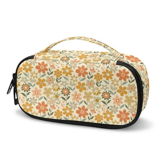 Jiueut Hippie Flower Insulin Storage Bag Diabetic Care Organizers & Travel Kits Traveling Bag for Medicine Insulin Storage Zipper Bags for Organizing Insulin Bags for Women