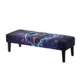 thumbnail image 1 of Jiueut Horse Heart Rose Print Dining Bench Cover, Dustproof Long Bench Seat Cushion Easy to Clean Rectangle Dining Chair Protection Universal Fit for Most Chairs, 1 of 7