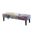 thumbnail image 1 of Jiueut Hummingbird Daisy Print Bench Slipcover for Dining Room, Anti Dust Bench Seat Protector with Elastic Band Machine Washable Rectangle Seat Cushion Long Chair Seat Cover for Home Hotel, 1 of 7