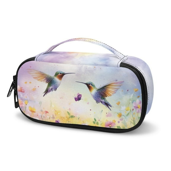 Jiueut Hummingbird Insulin Storage Bag Flower Insulin Bags for Women Diabetic Care Organizers & Travel Kits Storage Zipper Bags for Organizing Insulin Pouch with Extra Room