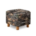 thumbnail image 1 of Jiueut Hunting Camo Pattern Ottoman Slipcover, Anti Slip Square Cushion with Elastic Bottom Thick Footstool Protection Universal Fit for Most Footrest Sofa, 1 of 7
