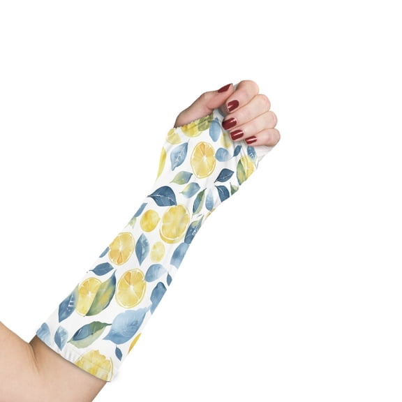Jiueut Lemon Arm Cast Cover Arm Cast Sleeve with Thumb Cover Washable Cast and Bandage Protector Size L Sports Long Arm Cast Cover Waterproof Arm Cast Cover for Women